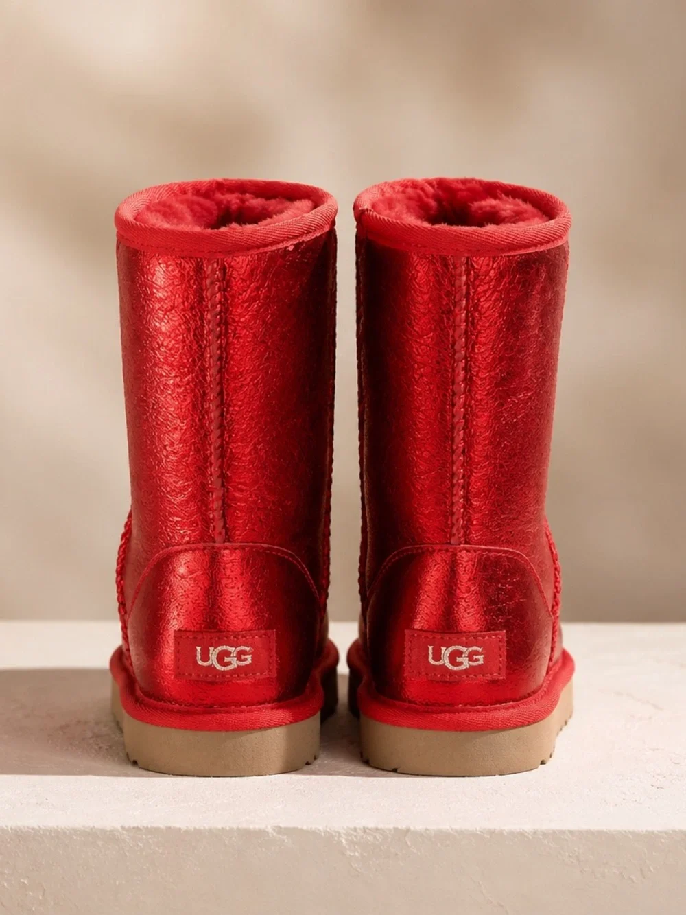 UGG Classic Metallic Red Boots Womens size 5